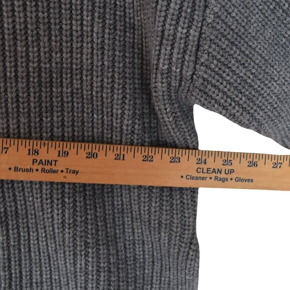 ASOS Grey Knit Sweater M Chunky Ribbed Minimalist Cozy Normcore Soft Grunge - Picture 6 of 9